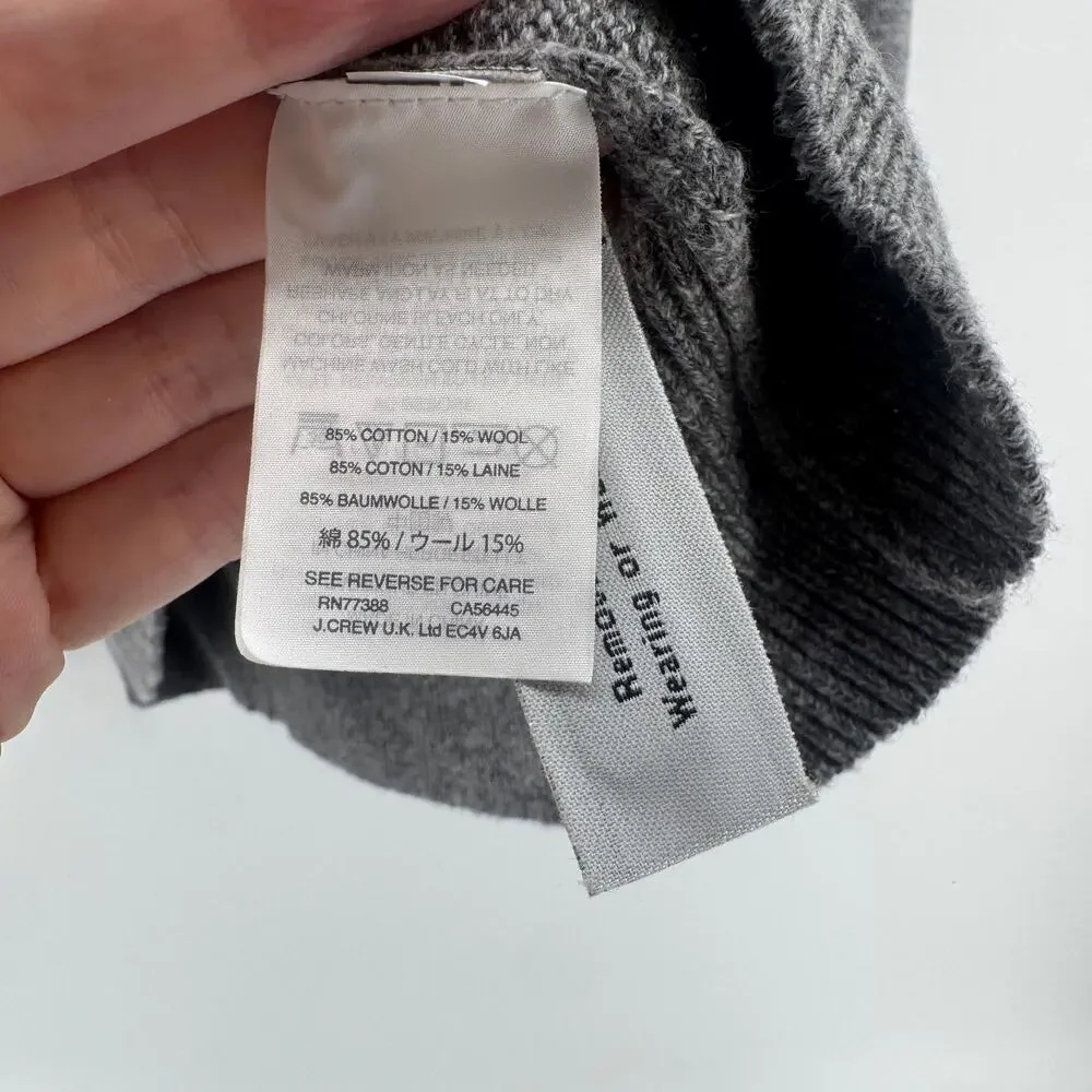 J. Crew Mens Crewneck Pullover Sweater Cotton Wool Blend Size Large Classic